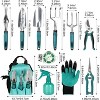 attop 11 Piece Aluminum Alloy Hand Tool Starter Kit with Garden Bag - 2 of 4