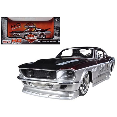 1967 Ford Mustang GT Red and Silver "Harley Davidson" 1/24 Diecast Model Car by Maisto