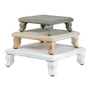 VIP Wood 12 in. Multicolor Riser Set of 3 - 1 of 4