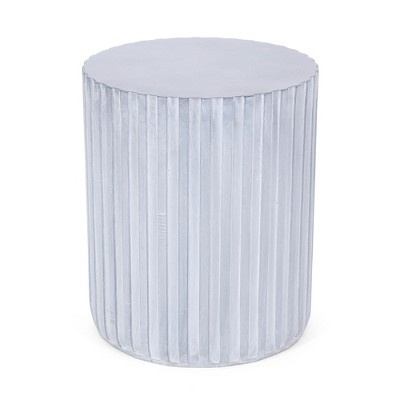Maggift Patio End Tables Accent Side End Table for Outdoor and Indoor, Garden, Backyard Use, Special Design, Purple, 15.75"*15.75"*18.75"