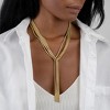 Adornia Gold Plated Multi Strand Textured Chain Necklace - 2 of 3