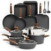 Itopfox Kitchen Academy Induction Cookware Set - 17 Piece Non-Stick Cooking Pan Set, Black Granite Pots and Pans Set for All Stovetops - 3 of 4