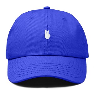 Dalix Lil Peace Sign Embroidered Cotton Cap Outdoor Dad Hat Womens - 1 of 4