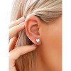 Heart Stud Earrings Hypoallergenic Daily Wear 925 Sterling Silver Earring - 3 of 4