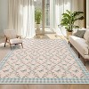 Coucheta Floral Runner Rug, Machine Washable Non-Slip Low Pile, Boho Print Area Rug for Hallway Kitchen Bedroom, Multiple Sizes & Colors - 3 of 4