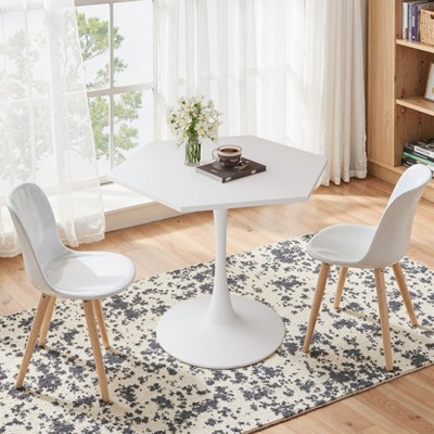 NicBex 31.50"Modern Octagonal Coffee Table with MDF Table Top,Metal Base, for Dining Room, Kitchen, Living Room