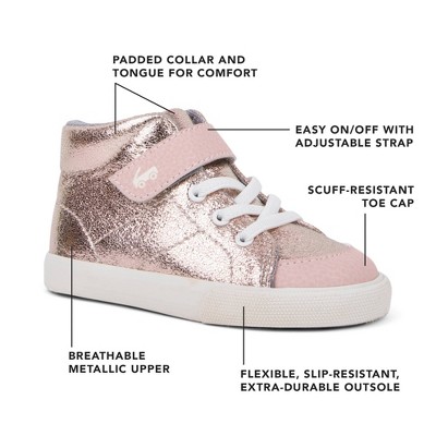 See Kai Run Basics Toddler High Top Hook and Loop Playground Sneakers