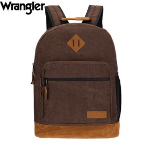Wrangler Yellowstone 18.5" Backpack for Womens Mens Kids, Classic Logo Water Resistant Casual Daypack for Travel with Padded Laptop Notebook Sleeve - 1 of 4