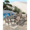 Set of 4 Outdoor Stackable Patio Chairs - High-Back Metal Frame with Durable Textilene Fabric - Perfect for Lawn, Backyard, Deck, and Garden - 3 of 4