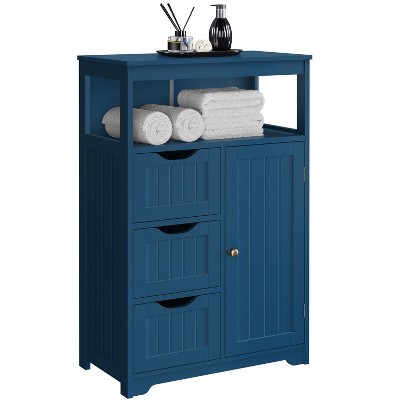 Yaheetech Wooden Floor Cabinet Free Standing Storage Organizer for Living Room