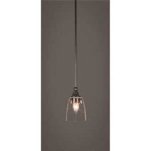 Toltec Lighting Any 1 - Light Pendant in  Espresso with 4.5" Square Clear Bubble Shade - 1 of 1