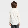 Toddler Boys' Valentine's Day 'XO' Long Sleeve Button-Down Shirt - Cat & Jack™ Cream - 2 of 3