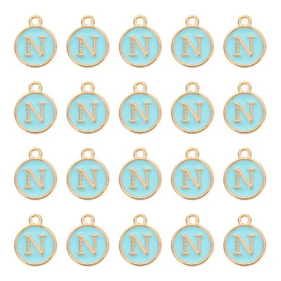 Unique Bargains Beautiful Designer DIY Jewelry Making Initial Pendants 50 Pcs