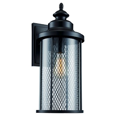 Bel Air Lighting Large Vintage Mesh Outdoor Wall Light Black