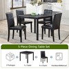 5-Piece Dining Set with Square Kitchen Table and 4 Upholstered Chairs - 4 of 4