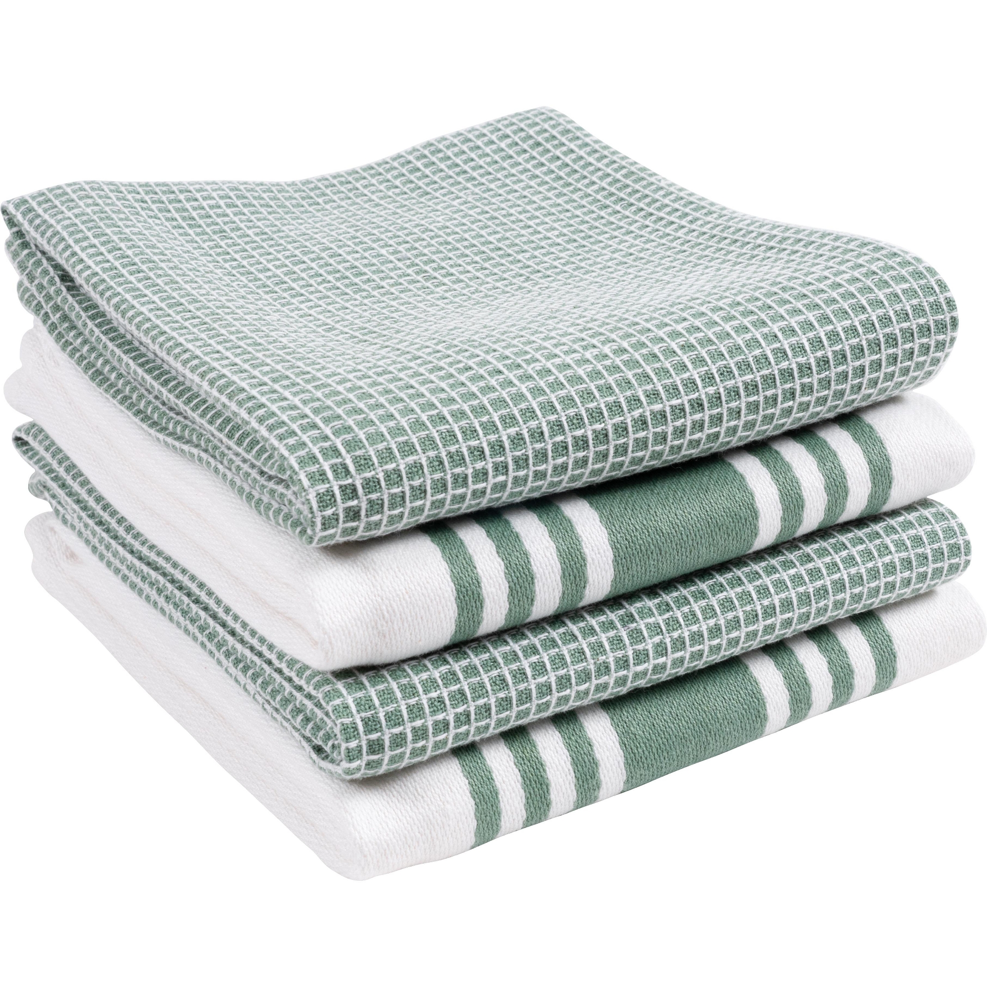 KAF Home Madison Set of 4 Absorbent, Durable and Soft Kitchen Towels | 18" x 28" - Sage
