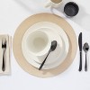 Plastic Charger Gold - Threshold™: Round Faux Leather Placemat, Traditional Style, Gold Shagreen, 15" Diameter - 2 of 4