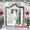 Norfolk Pine Wreath Front Door 13.8 Inch Artificial Greenery Decor with Pinecones Red Berries Eucalyptus Leaves Bells Xmas - 4 of 4