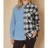 Women's Denim & Plaid Top - entro - 4 of 4