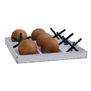 VIP Iron 14.96 in. White Tic Tac Toe Game Accent - 1 of 2