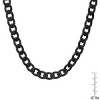 Steeltime 24"  Men's black ip stainless steel cuban chain necklace - 3 of 4