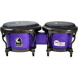 Toca Jimmie Morales Signature Series Purple Sparkle Bongos 7 and 8.5 in. Purple Sparkle - 1 of 3