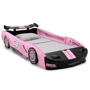 Delta Children Turbo Race Car Twin Bed - Pink