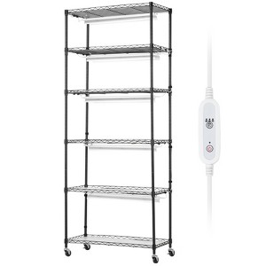 VEVOR Plant Stand with Grow Light, 6-Tier Large Tall Plant Shelf with 150W Full Spectrum Grow Light, 3 Mode Plant Light with Timer and Wheel, Black - 1 of 4