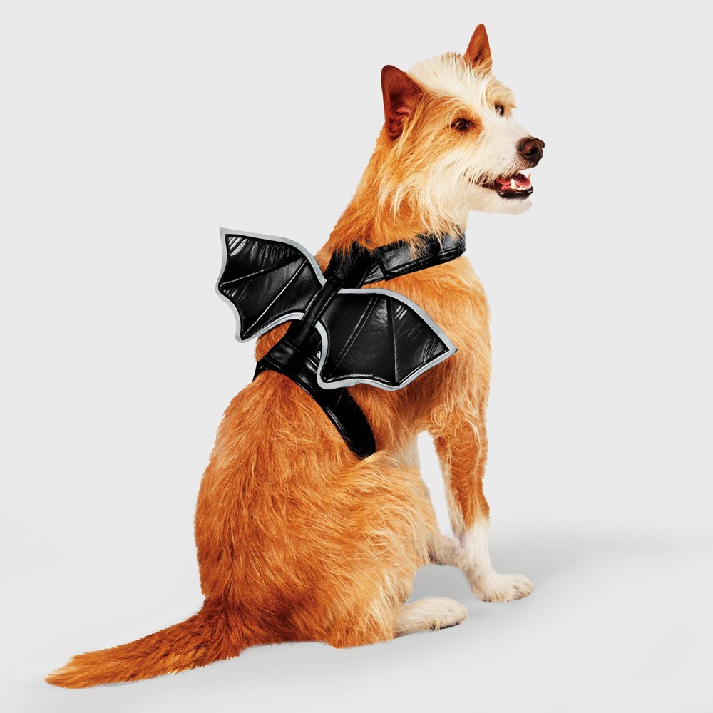 Reflective Halloween Bat Wings Rider Dog Costume