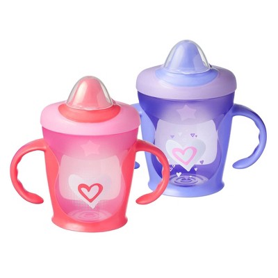 Image of Tommee Tippee Hold Tight 2pk Trainer Sippy Cup - 7+ Months - Red/Purple - 9oz