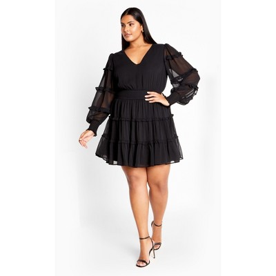Women's Plus Size Daisy May Dress - black | CITY CHIC
