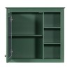 NicBex 30" x 28" Bathroom Storage Wall Cabinet with Mirror & Adjustable Shelves, Medicine Cabinet, Mirror Cabinet with 3 Open Shelves, Gray - 4 of 4