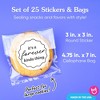 Big Dot of Happiness It's a Forever Kinda Thing Stickers and Clear Cookie Bags, Cellophane Treat Bags 4.25x7 IN for Candy or Baked Goods - 25 Count - 4 of 4