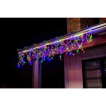 150 Faceted M5 LED White Wire Icicle Lights (Multicolor), 3 Packs