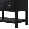 NicBex 30" Bathroom Vanity with Resin Sink, Bathroom Cabinet Storage with 1 Spacious Cabinet, 2 Drawers, and 1 Open Shelf for Bathroom, Black - 3 of 4