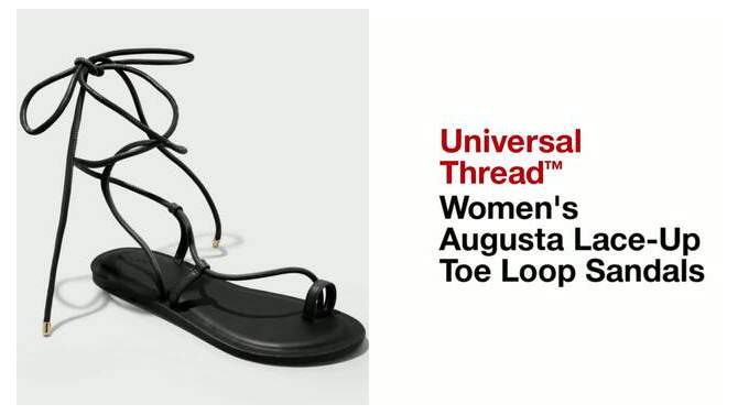 Women&#39;s Augusta Lace-Up Toe Loop Sandals - Universal Thread&#8482;, 2 of 6, play video