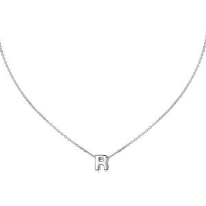 Small Initial Necklace for Women, Stainless Steel Tiny Letter Personalized Pendant - 1 of 4