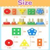 BABYYER Montessori Toys, Wooden Sorting & Stacking Toys,  Learning Puzzles Toy for Boys and Girls Aged 1-3 Years - 3 of 4