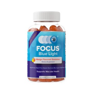 Focus Blue Light Mango Flavored Gummies (60ct, 1 Month Supply) - 1 of 4