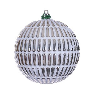 Vickerman Etch Line White Brush Ornament - 1 of 1