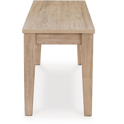 Gleanville 42" Beige Melamine Dining Bench