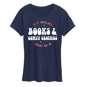 Women's - Instant Message - Books Comfy Clothes Short Sleeve Graphic T-Shirt - 1 of 4