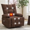 Power Lift Recliner Chair - Electric Massage & Heat Recliner with 45° Assist Stand, Swivel Rocker with Cup Holders - 3 of 4