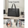 Laptop Tote Bag with Insulated Lunch Compartment, 15 Inch PU Leather Briefcase - 4 of 4