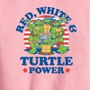 Boys' - Teenage Mutant Ninja Turtles - Red White Turtle Power Graphic Long Sleeve Fleece Sweatshirt - 2 of 4