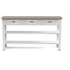 Bella Depot 63'' Console Table with 3 Wooden Drawers and Shelf,Metal Legs - 3 of 4