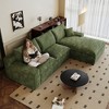 MAYEERTY 106" Modular Sofa Green - 106" Green Modular, Corduroy, Detachable Cushions, No Assembly, Fits Apartment - 4 of 4