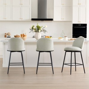 Spruce&Spring Swivel Counter Bar Stool Set 26 in Barstools with Metal Frame - 1 of 4