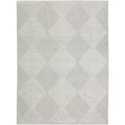 Oriental Weavers Montecito 8111W Grey/ White Indoor Area Rug - 3'3" x 5'