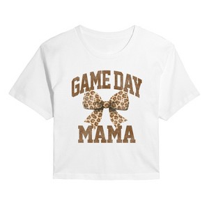 Women's - Instant Message - Game Day Mama Tonal Washed Cropped Graphic T-Shirt - 1 of 4
